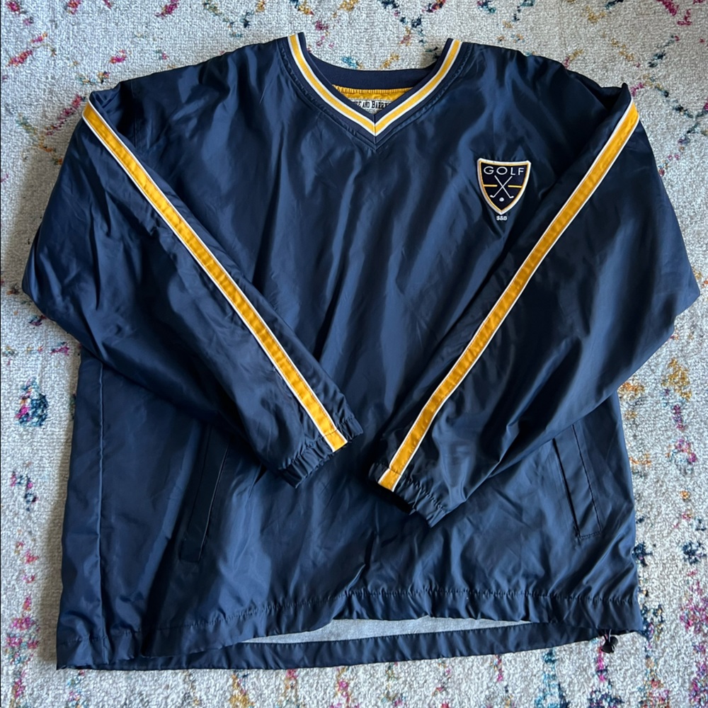 Navy golf windbreaker